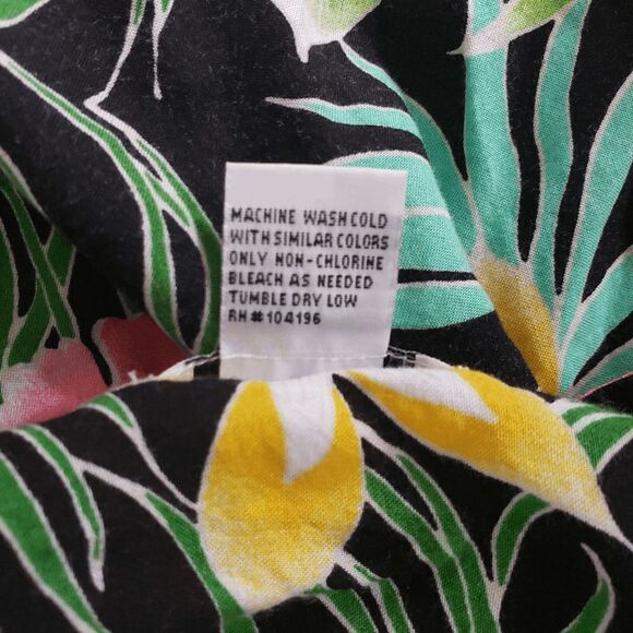 DNLA Sport Black Floral Tropical Print Vent Scoop Neck Sleeveless dress Size M - Picture 4 of 9
